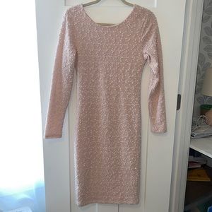 Soft pink sequin formal dress by Jennifer Lopez